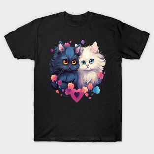 Persian Cat Couple Valentine T-Shirt